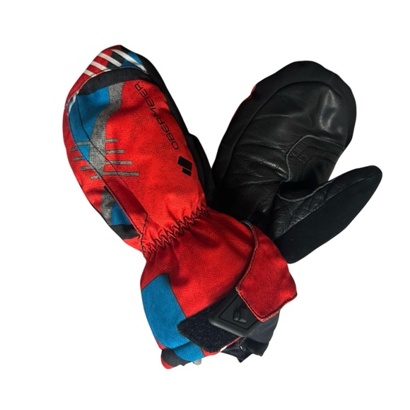 Obermeyer Winter Ski Gloves Blue Red Black Size Teen Small (8) - Picture 1 of 3